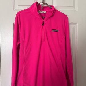 Vineyard Vines Hot Pink Quarter-Zip Pullover